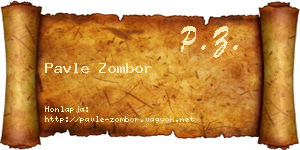 Pavle Zombor névjegykártya